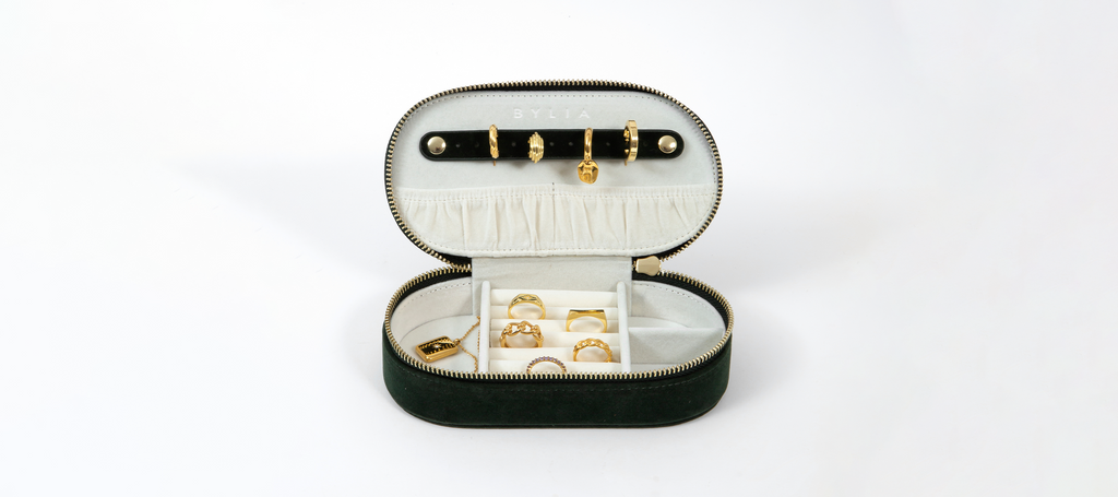 Jewelry boxes for jewelry storage.